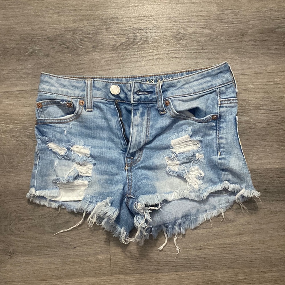 Denim medium American eagle stretch shorts